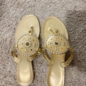 Jack Rogers Women's Gold Jelly Sandals